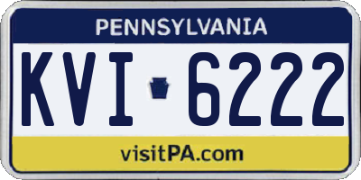 PA license plate KVI6222
