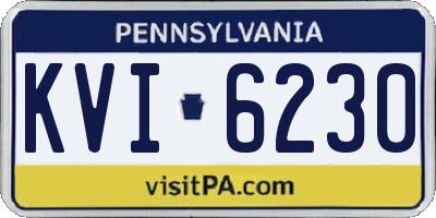 PA license plate KVI6230