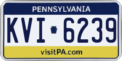 PA license plate KVI6239