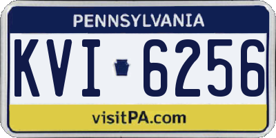 PA license plate KVI6256