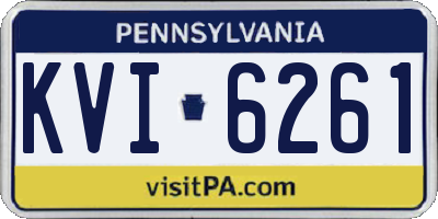 PA license plate KVI6261
