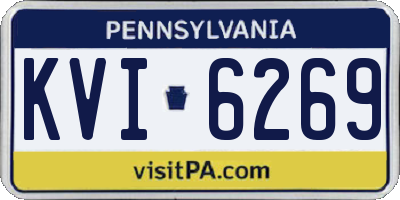 PA license plate KVI6269