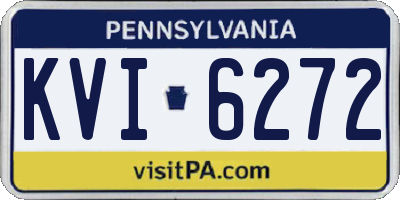 PA license plate KVI6272