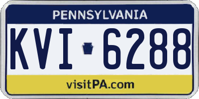 PA license plate KVI6288