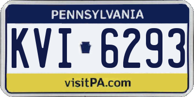 PA license plate KVI6293