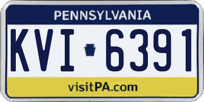 PA license plate KVI6391