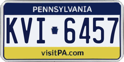 PA license plate KVI6457