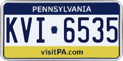 PA license plate KVI6535