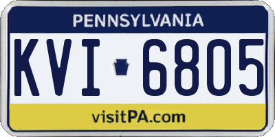 PA license plate KVI6805