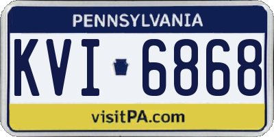 PA license plate KVI6868