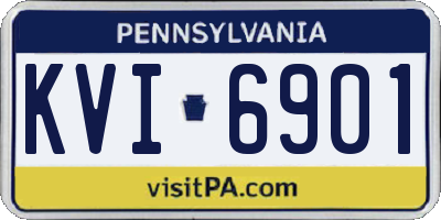 PA license plate KVI6901