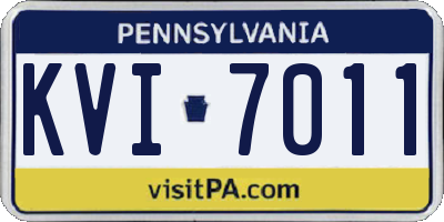 PA license plate KVI7011
