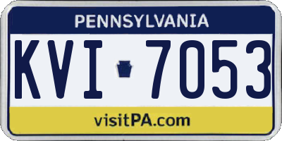 PA license plate KVI7053