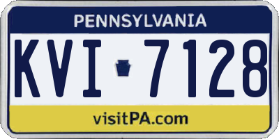 PA license plate KVI7128
