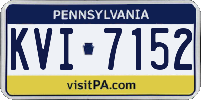 PA license plate KVI7152