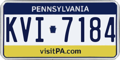 PA license plate KVI7184
