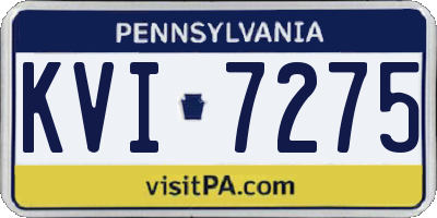 PA license plate KVI7275