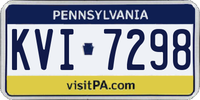 PA license plate KVI7298