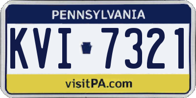 PA license plate KVI7321
