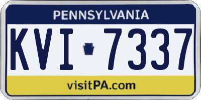 PA license plate KVI7337