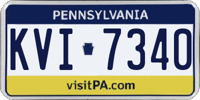 PA license plate KVI7340