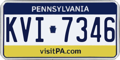 PA license plate KVI7346