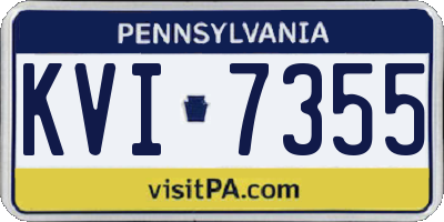 PA license plate KVI7355