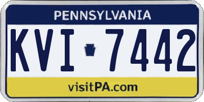 PA license plate KVI7442