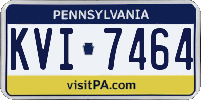 PA license plate KVI7464