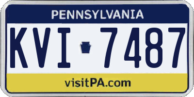 PA license plate KVI7487