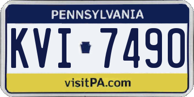 PA license plate KVI7490