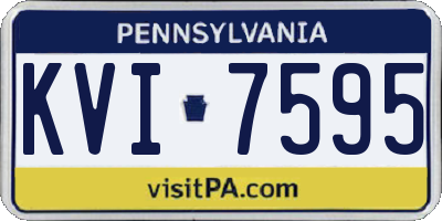 PA license plate KVI7595