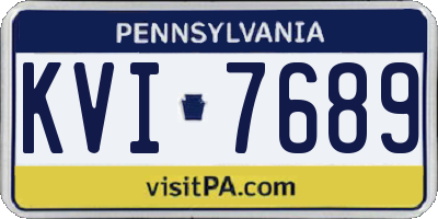 PA license plate KVI7689