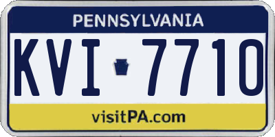 PA license plate KVI7710