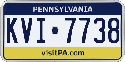PA license plate KVI7738