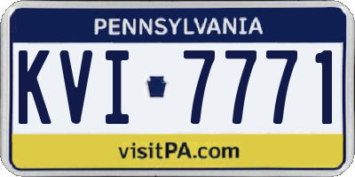 PA license plate KVI7771