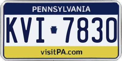PA license plate KVI7830