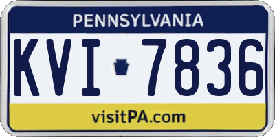 PA license plate KVI7836