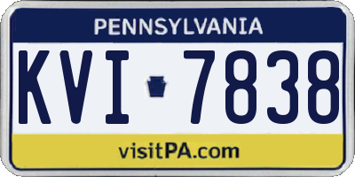 PA license plate KVI7838