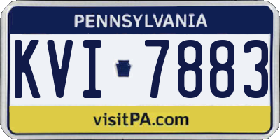PA license plate KVI7883
