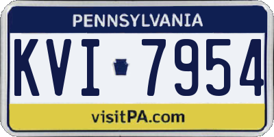 PA license plate KVI7954