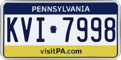 PA license plate KVI7998