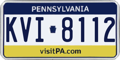 PA license plate KVI8112