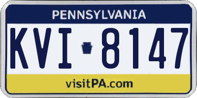 PA license plate KVI8147
