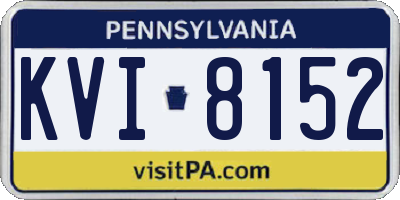 PA license plate KVI8152
