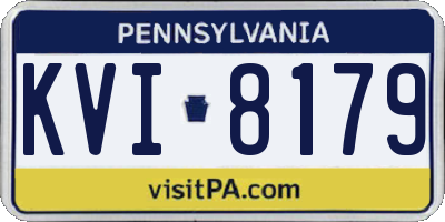 PA license plate KVI8179