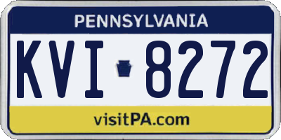 PA license plate KVI8272