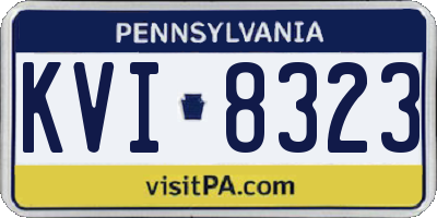 PA license plate KVI8323