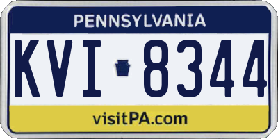 PA license plate KVI8344