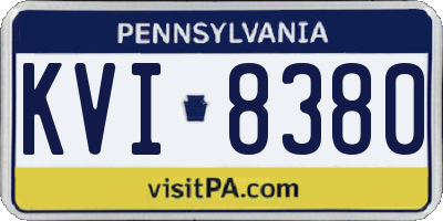 PA license plate KVI8380